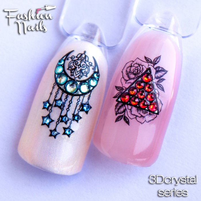 Слайдер-дизайн (наклейка, стикер) для ногтей Fashion Nails 3D Crystal №15