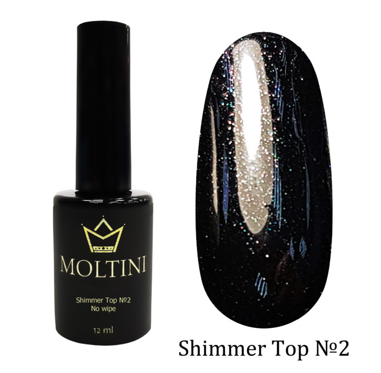 MOLTINI Shimmer Top №2 мерцающий без лип. слоя 12 мл.