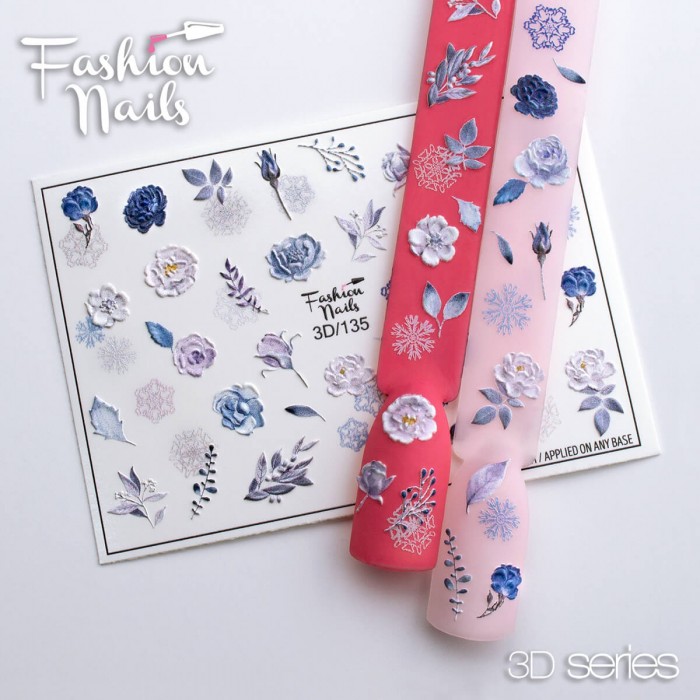 Слайдер-дизайн (наклейка, стикер) для ногтей Fashion Nails 3D №135